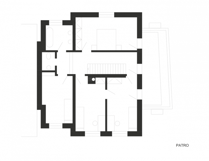 SKUPINA, Dům ve Strašnicích, půdorys 2. NP– foto