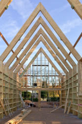 Smutečí síň Broumov, dřevěná konstrukce, INS spol. s.r.o., d3D