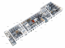 monom, kanceláře firmy Etnetera, axonometrie
