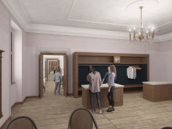 Vizualizace rekonstrukce - šatna