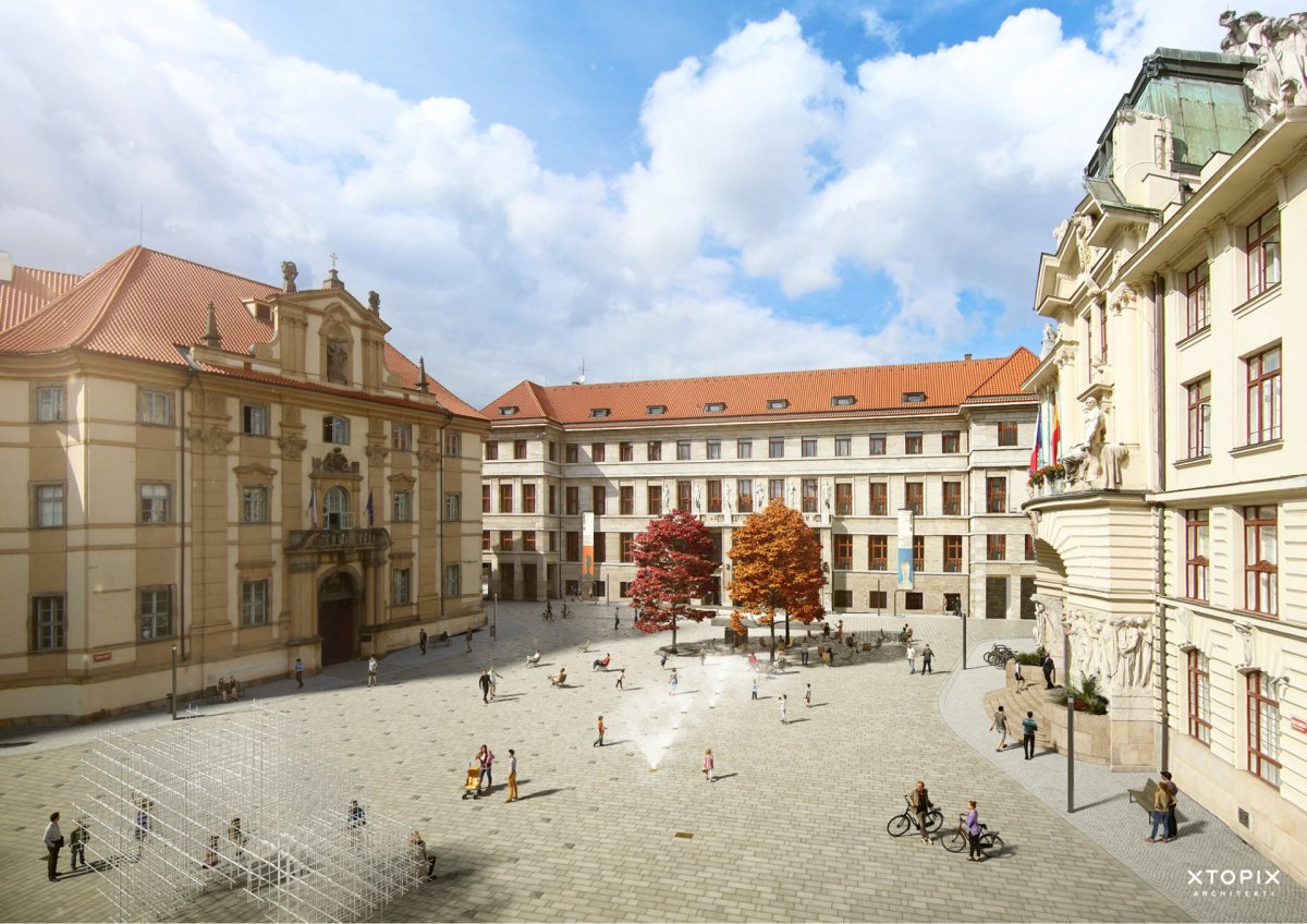 Mariánské náměstí v centru Prahy - navrhovaná proměna od studia XTOPIX.