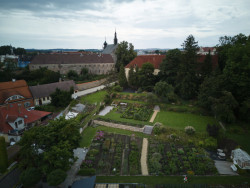 V detailu je však řešení zcela soudobé a maximálně ekologicky udržitelné s důrazem na recyklaci, hospodaření s dešťovou vodou a podporu biodiverzity. (Krafferova zahrada v Jindřichově Hradci od matěj šebek architekti a Ateliér Za Mák)