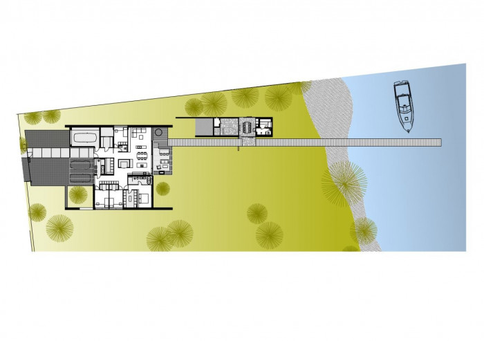 Dům Loď, situace, A69-architekti