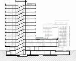 Polyfunkční soubor Seberíniho, PMArchitekti - ŘEZ PŘÍČNÝ