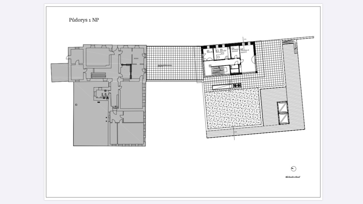 Mateřská školka v Nekoři, půdorys 1NP, MOLO ARCHITEKTI, zdroj : MOLO ARCHITEKTI