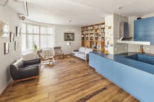 Byt Žižkov, kuchyň a jídelní kout, 0,5 Studio