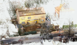 Využití mračen bodů od geodetů - Rodinný dům Klánova.