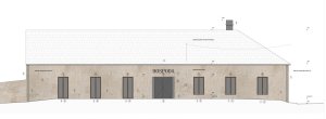 Rekonstrukce hospody se sálem v Máslovicích, pohled_východ, Bod Architekti