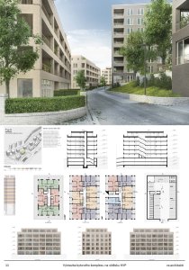 Bytový komplex Andromeda v Košících, soutěžní panel, re:architekti
