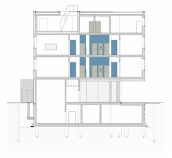 atelier-r, Přístavba laboratoří a počítačového centra CzechGlobe, řez B-B' – foto