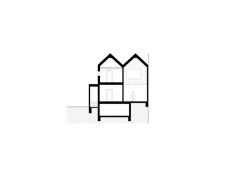 Rodinný dům s přístavbou v Plzni, PRO-STORY: Příčný řez