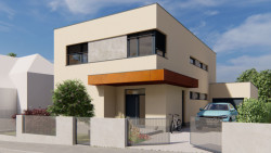 Na předměstí desetitisícového západočeského města roste moderní rodinný dům. Za jeho architekturou stojí Petr Sladký, projekční část zajistila kancelář AW Projekt. (na obrázku vizualizace)