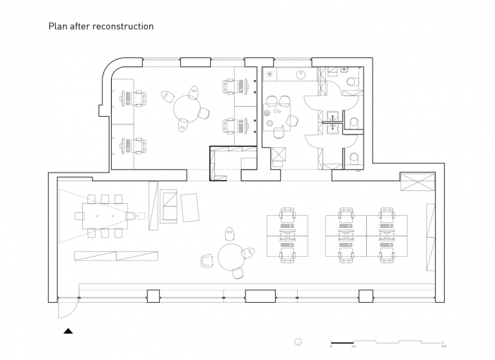gutgut, STUDIO / Ateliér, půdorys 1. NP, nový stav – foto