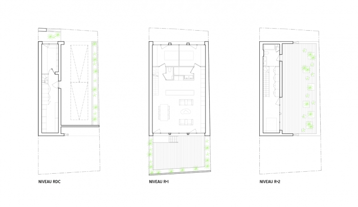 2A Design, Flying Box Villa, půdorysy – foto