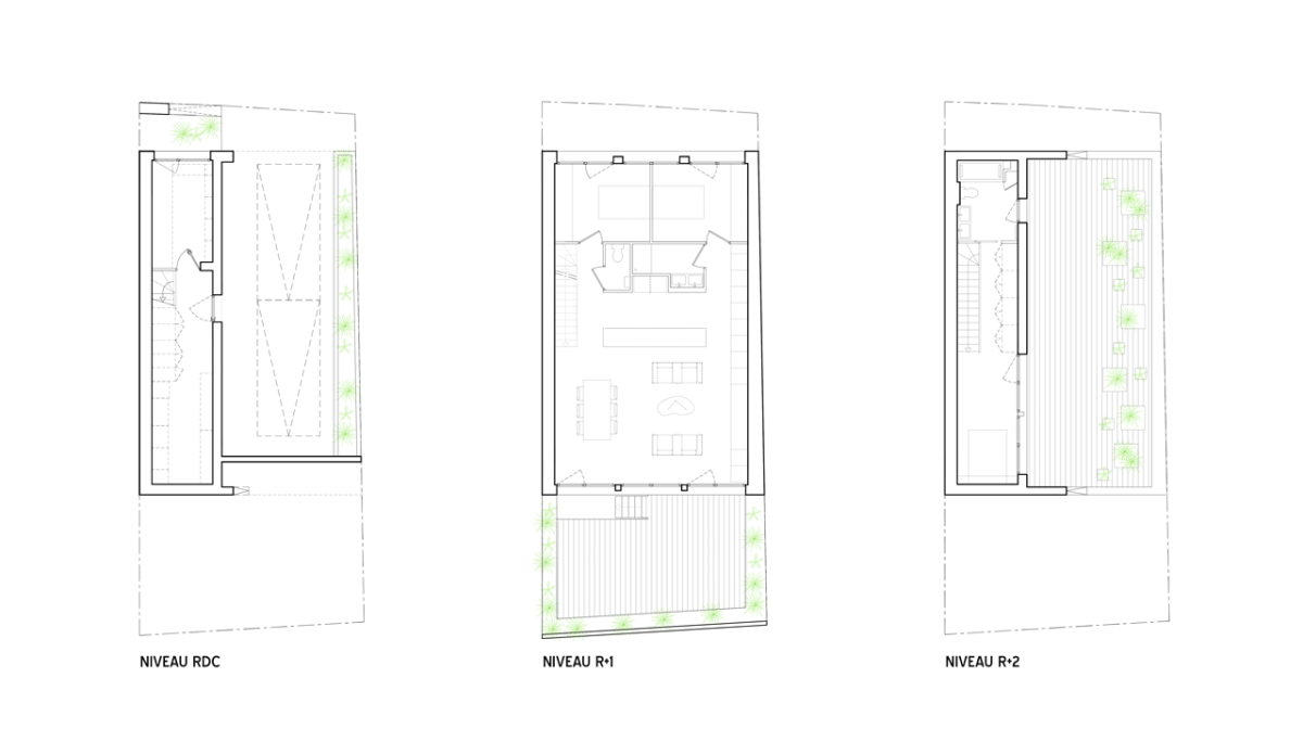 2A Design, Flying Box Villa, půdorysy – foto