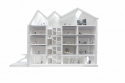 Vítězný návrh Centra současného umění a architektury v Českých Budějovicích od studií AFF Architekten + Malý Chmel, model