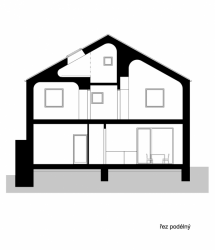 ov-a, Dům pro volný čas Sušice, řez podélný – foto