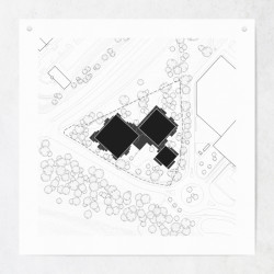 Vítězný návrh architektonického studia JIKA-CZ s.r.o. na depozitární komplex Národní galerie Praha, půdorys