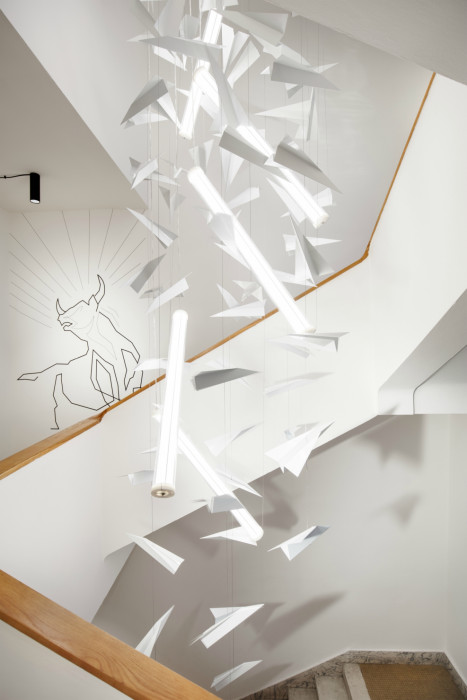 Redesign kaceláří Redbull, schodiště, Kunc Architects,