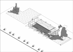 +48 Grupa Projektowa, Vladimír Balda, Jiří Žid, Pavilon na nábřeží Dněpru, model, situace – foto
