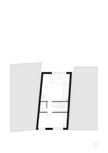 Půdorys (Rodinný dům v Senici na Hané, TŘI.ČTRNÁCT architekti)