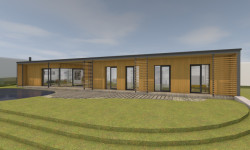 ARCHCON atelier realizoval dřevem opláštěný rodinný dům navržený podle principů feng-šuej