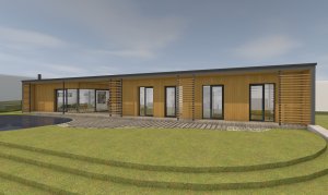 ARCHCON atelier realizoval dřevem opláštěný rodinný dům navržený podle principů feng-šuej