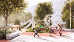 Smíchov City, MS plan - vizualizace aktivního východního parku