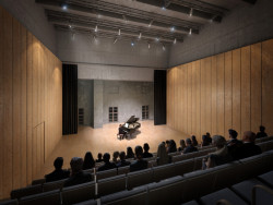 Rekonstrukce a dostavba pražské Invalidovny, Petr Hájek Architekti, model - multifunkční sál.