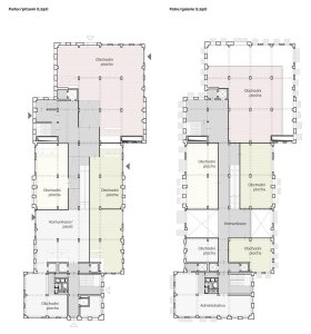 Revitalizace Masarykova náměstí v Jihlavě, půdorysy OD Prior, MCA atelier, s.r.o.