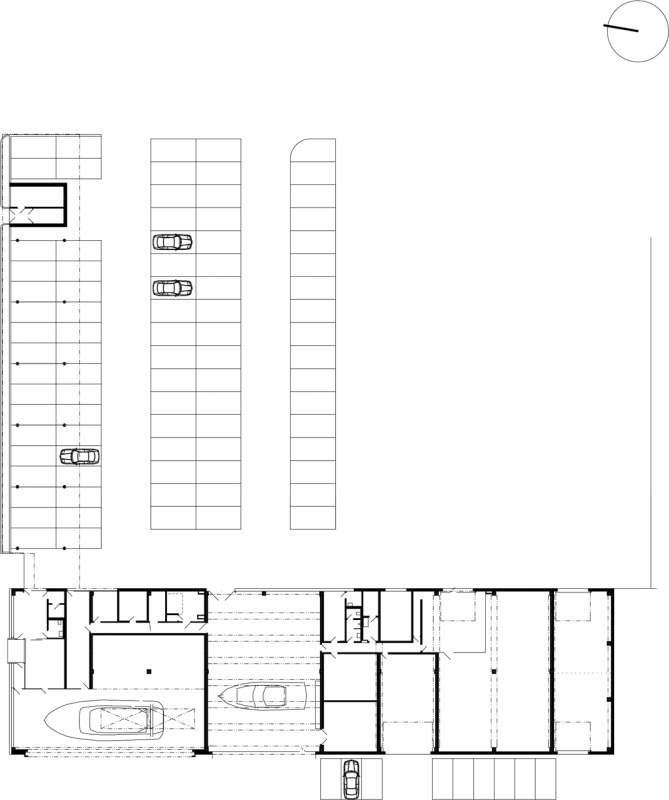 OK PLAN ARCHITECTS s.r.o., SKLADOVACÍ A PARKOVACÍ AREÁL BYCHL s.r.o. - půdorys