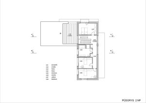 ROSA – ARCHITEKT / Ing. arch. Michal Rosa, Ing. arch. Martina Rosová, Dům na Červeném Kopci - půdorys patra