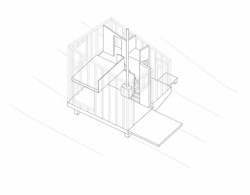 Chata v Liptálu, Ellement Architects/ Hana Maršíková, Jitka Ressová, axonometrie