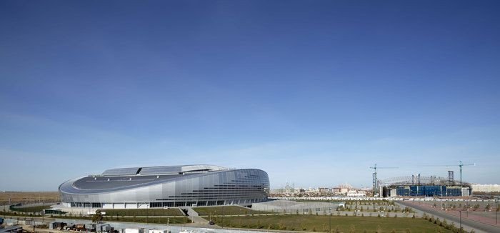 Astana stadion, Tabanlioglu Architects, Astana, Kazachstán, FOTO