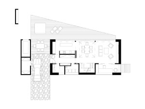 Rodinný dům ve Smilovicích, Kamil Mrva Architects / Kamil Mrva, půdorys přízemí