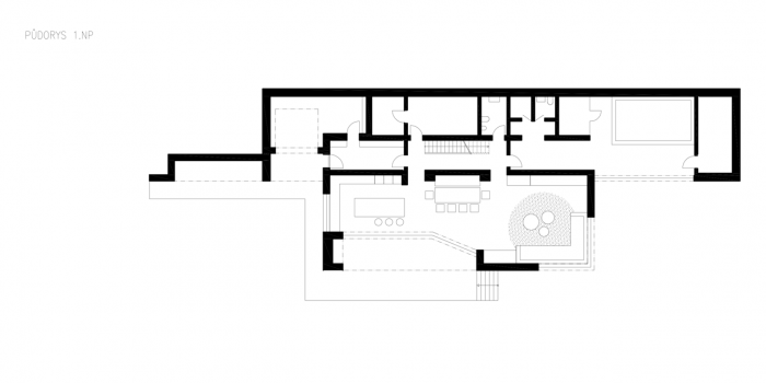 ADR s. r. o., Horská chata Tereza, půdorys 1. PP – foto