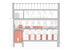 Řez (Knihovna v Červeném Kostelci; Papundekl architekti)