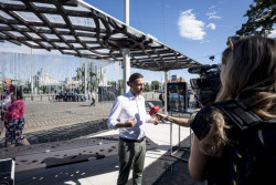 Přístřešek byl vyrobený technologií robotického 3D tisku ultra-vysokopevnostního betonu (UHPC)