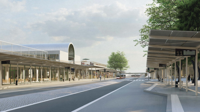 Studio re:architekti zpracovalo koncepční studii na novou podobu autobusového terminálu Černý Most
