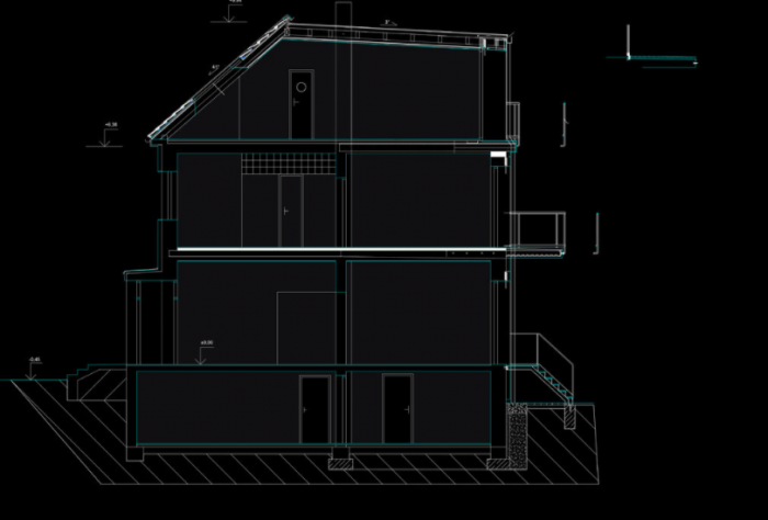 Rekonstrukce rodinného domu, nákresy