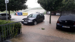 Stav před vytvořením parku, voda i s ornicí stékala do ulic.
