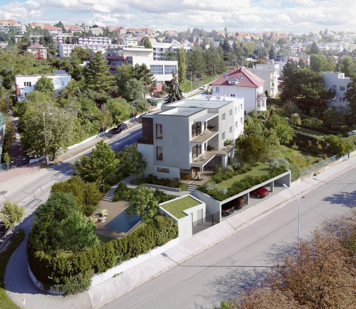 Rodinný dům Lipová, vizualizace, Sollaron architects
