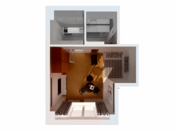 0,5 Studio, Nájemní byt Letná, dispozice – foto