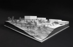 Vítězný návrh architektonického studia JIKA-CZ s.r.o. na depozitární komplex Národní galerie Praha, model