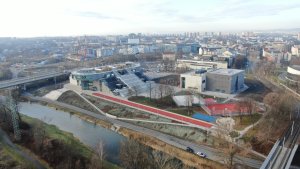 City Campus Ostrava, ATELIER SIMONA GROUP, KANIA a.s.: Pohled na celý kampus z dronu