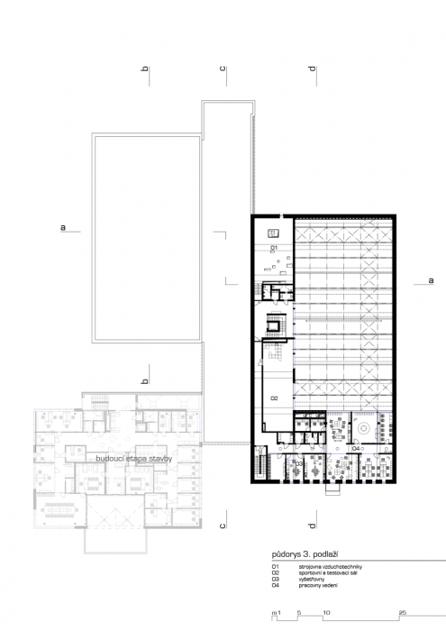 atelier-r, Aplikační centrum BALUO, půdorys 3. NP – foto