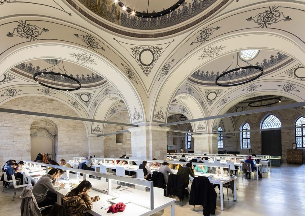 Tabanlioglu Architects, knihovna Beyazit v Istanbulu - čítárna, foto