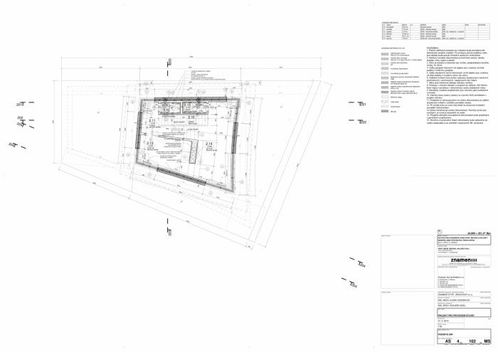 Letní dům u Štěchovic, Znamení čtyř - architekti, půdorys