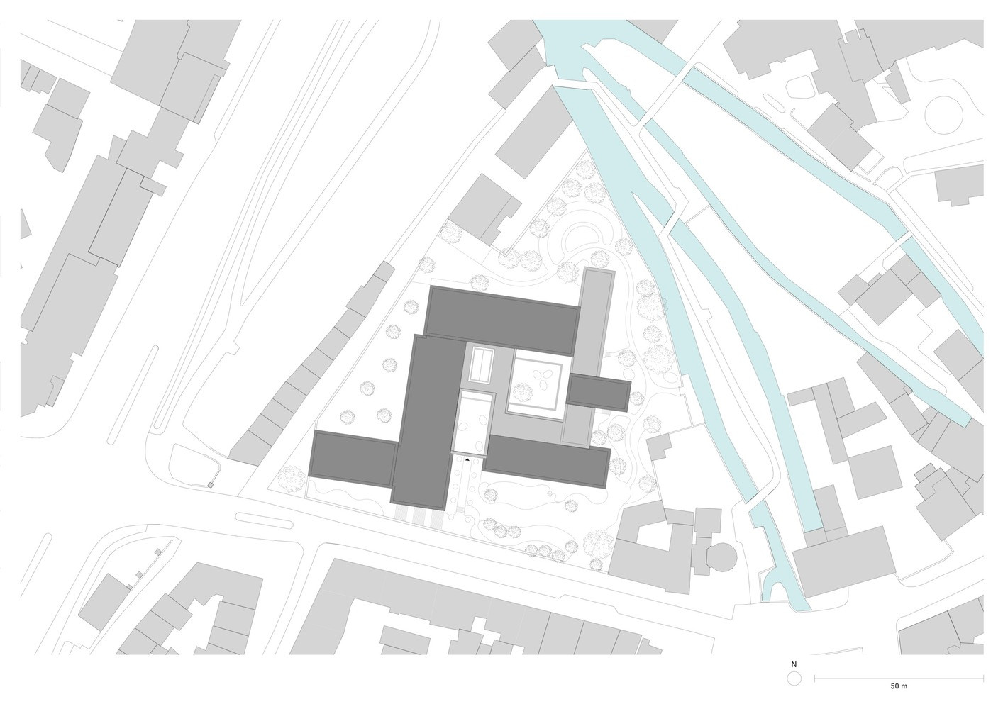 Jacoby Studios Headquarters, situace, David Chipperfield Architects