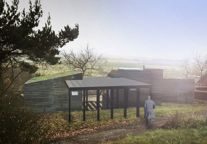 Víkendový dům nad lomem, BLOK architekti, vizualizace